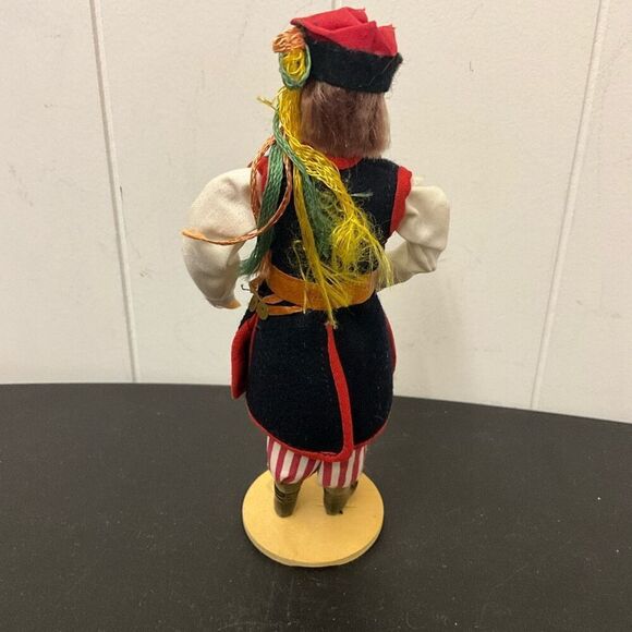 Vintage Handmade 8" Tall Handmade Plastic Doll Man With Clothing and stand - Picture 8 of 11